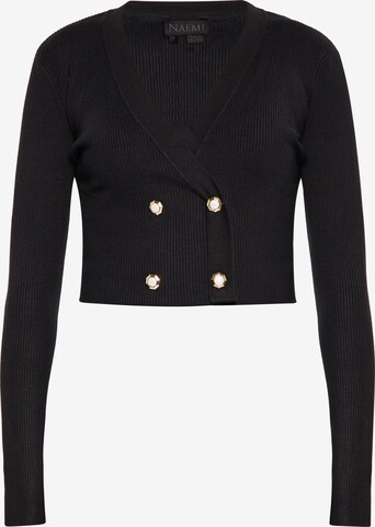 NAEMI Knit Cardigan in Black: front