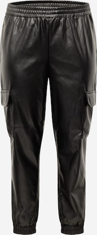 Vero Moda Curve Tapered Cargo Pants 'CSOF' in Black: front