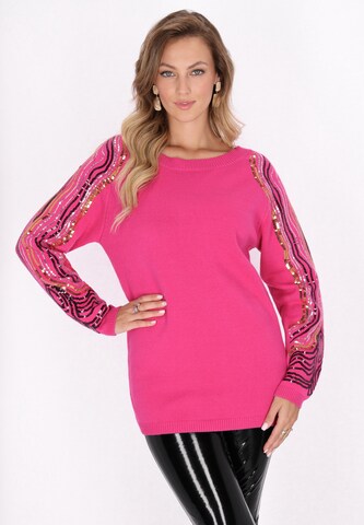 faina Trui in Roze: voorkant