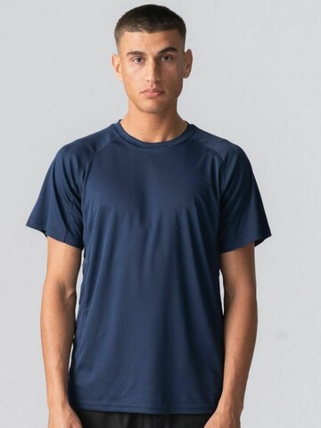 TEESHOPPEN Button Up Shirt ' Træning ' in Blue: front