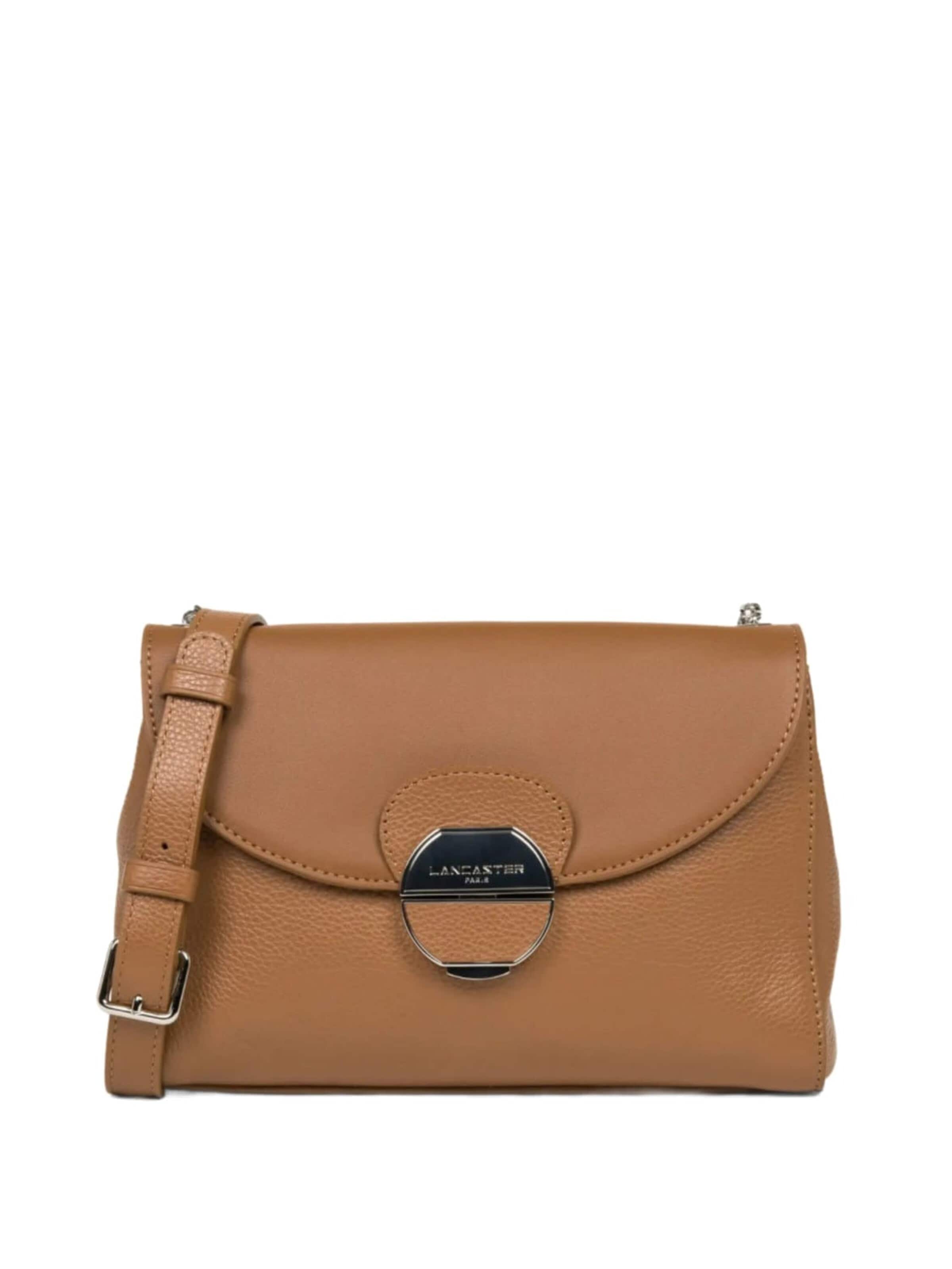 LANCASTER Paris Torba za čez ramo 'Lancaster Sac trotteur A rabat avec fermoir Pia Camel' | rjava barva: sprednja stran