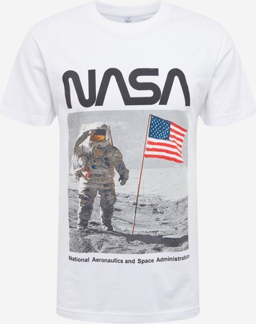 T-Shirt 'NASA' Mister Tee en blanc : devant