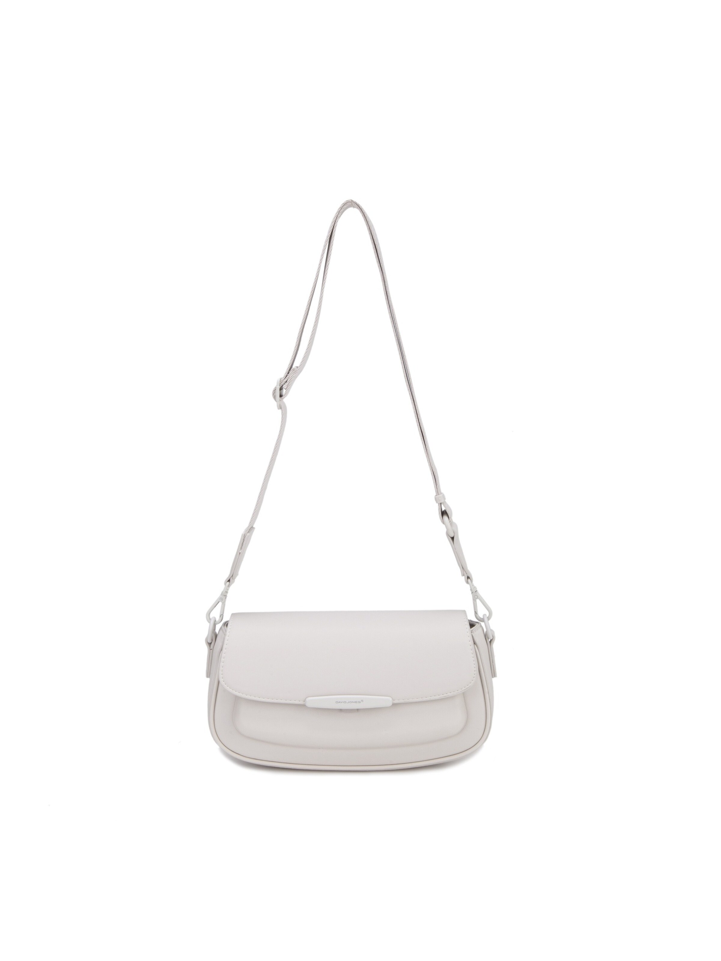 Borsa a spalla 'Borsa a Spalla Baguette David Jones Ecopelle con Chiusura Magnetica' di David Jones in beige: frontale