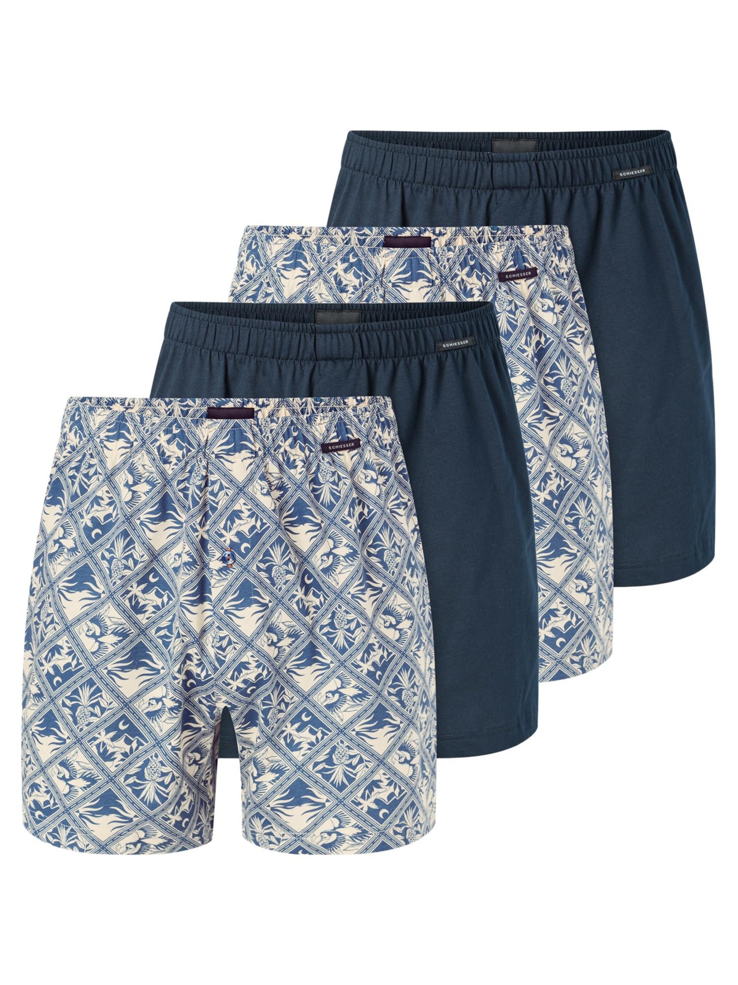 SCHIESSER Boxershorts 'Singel-Jersey' in Gemengde kleuren: voorkant