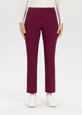 STEHMANN Slimfit Hose 'Ina' in Rot: Vorderseite