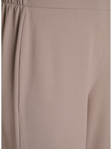 Zizzi Široký strih Nohavice 'Flella' - Béžová