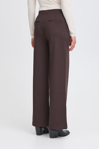 Wide Leg Pantalon 'IHKate ' ICHI en marron