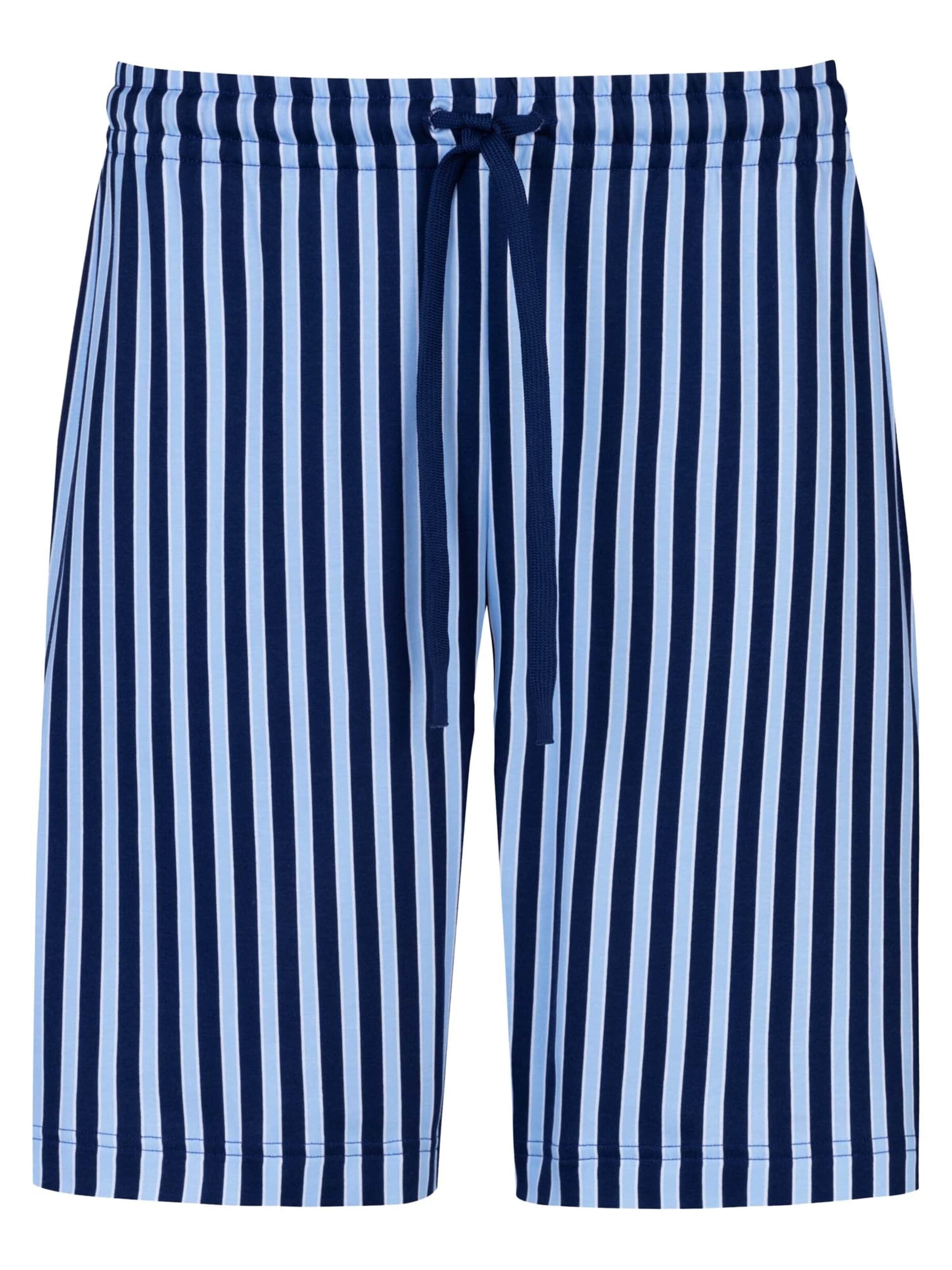 Mey Pajama pants 'Graphic Stripes' in Blue: front