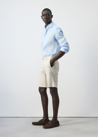 MANGO MAN Slim fit Pants 'Carp' in Beige