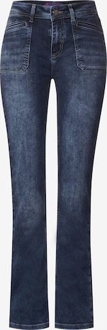 STREET ONE Bootcut Jeans in Blauw: voorkant