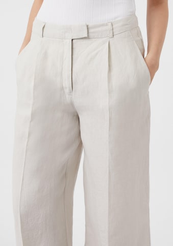 COMMA Wide leg Bandplooibroek in Beige