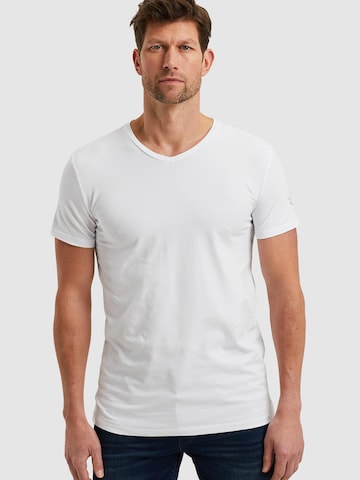 PME Legend Undertröja '2-pack basic T-shirts with V-neck' i vit: framsida