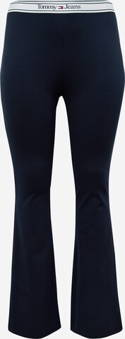 Tommy Jeans Curve Flared Leggings in Blue: front