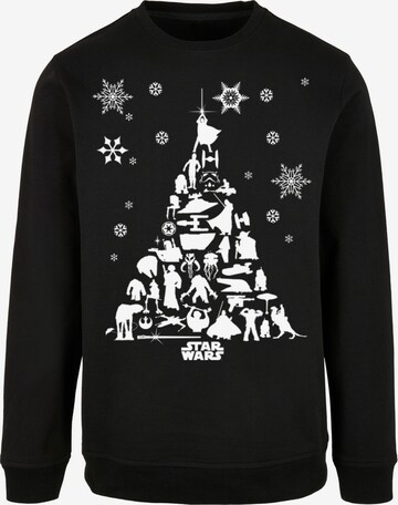 F4NT4STIC Sweatshirt 'Star Wars Christmas Weihnachtsbaum' in Zwart: voorkant