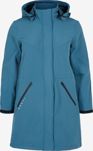 Zizzi Between-Season Jacket 'Maura' in Blue: front