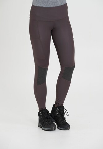 Whistler Regular Workout Pants 'Millie' in Brown: front