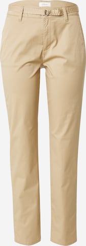 s.Oliver Chino trousers in Beige: front