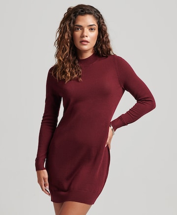 Superdry Knitted dress in Red: front