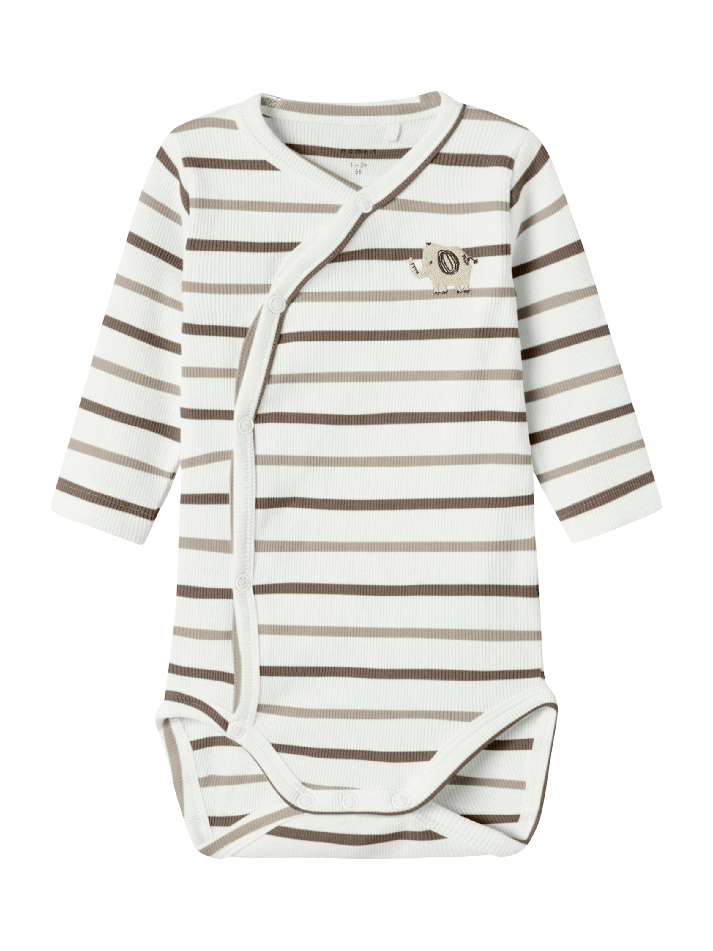 NAME IT - Macacão/Body 'NBNOFANT' em branco: frente