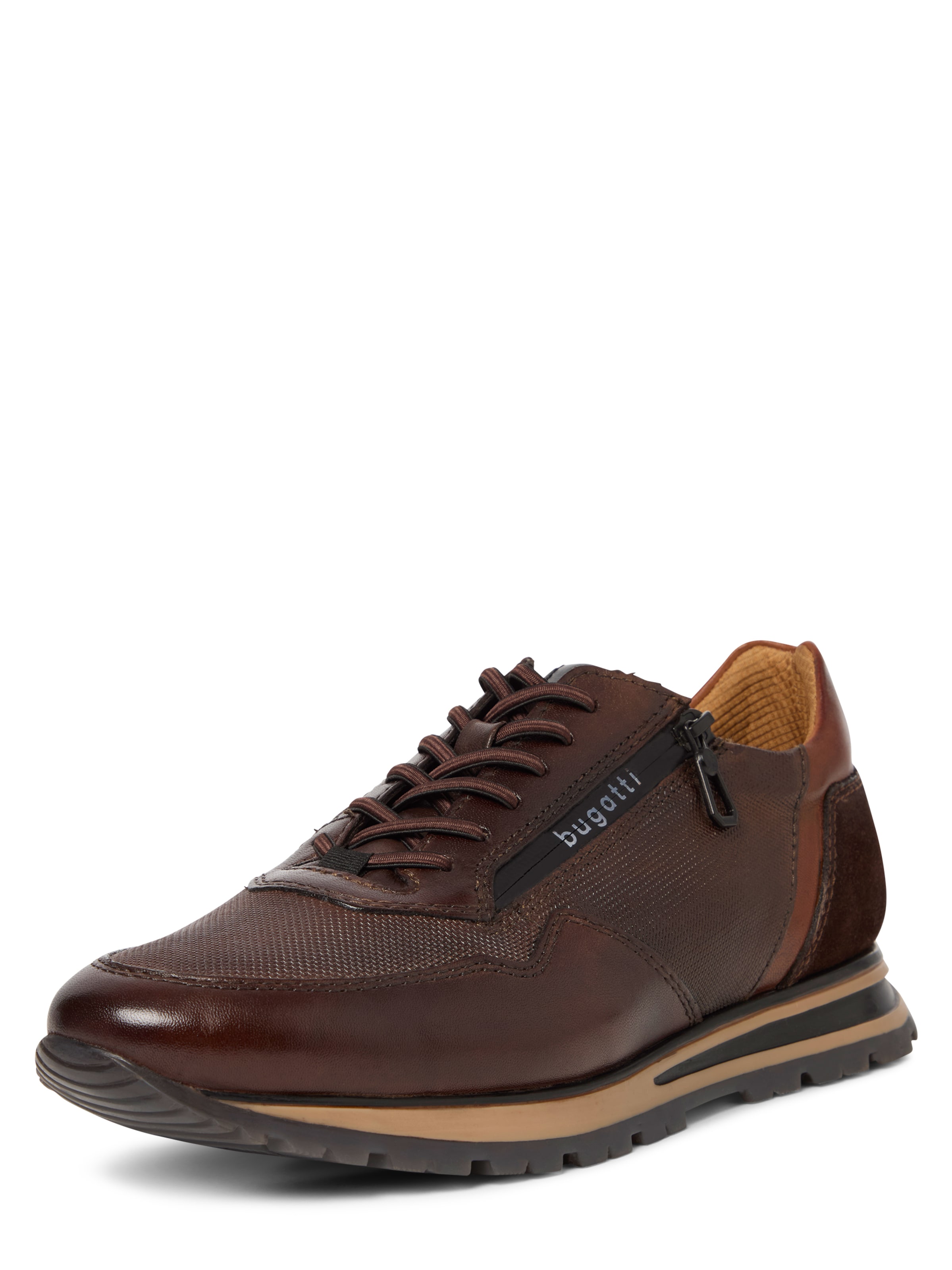 Baskets basses bugatti en marron : devant