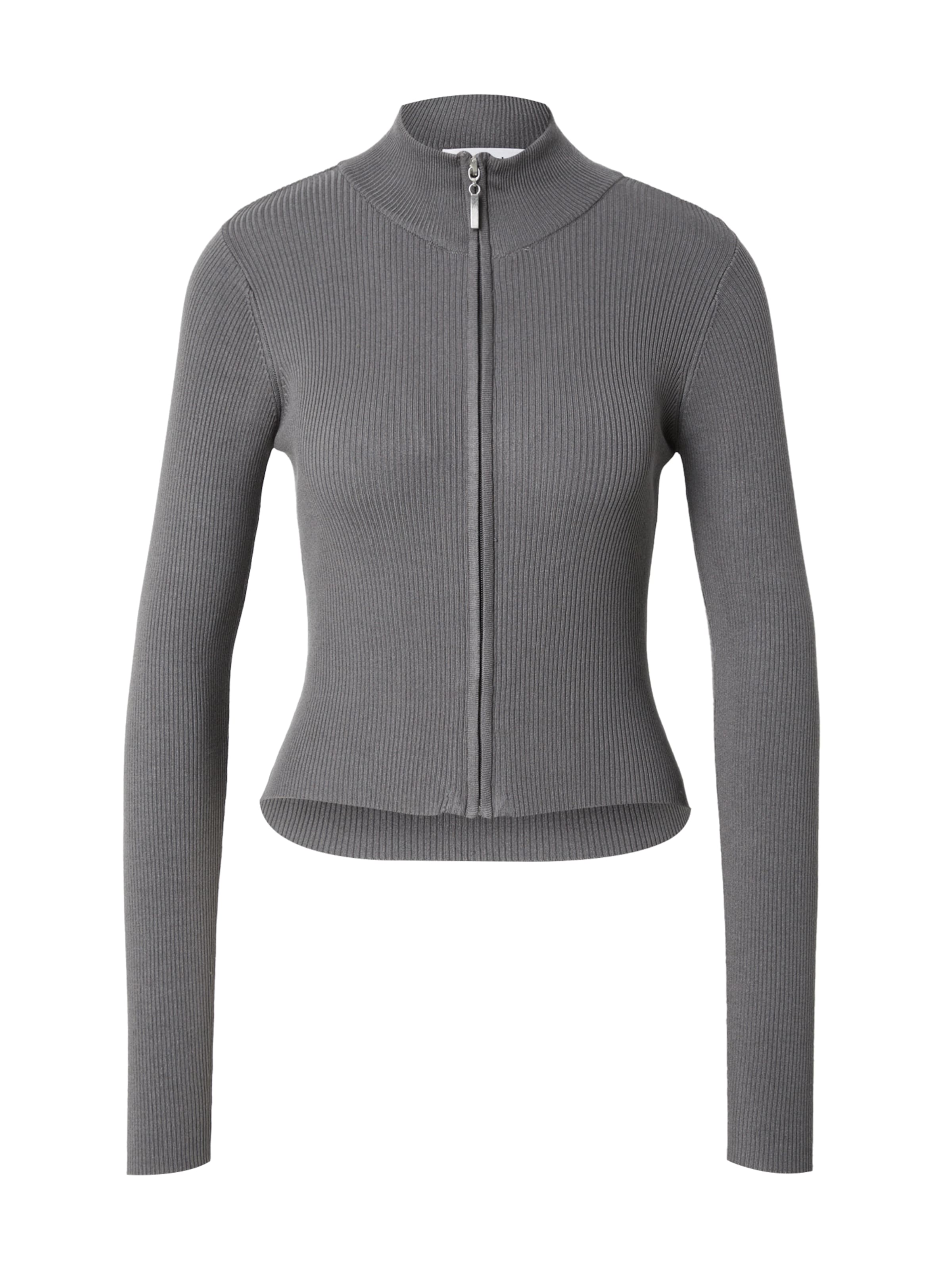 studioselect Πλεκτή ζακέτα 'Flora' σε γκρι: μπροστά