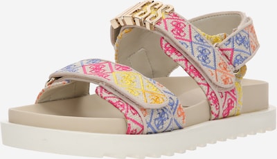 GUESS Strap sandal 'FABELIS' in Beige / Blue / Yellow / Cranberry, Item view