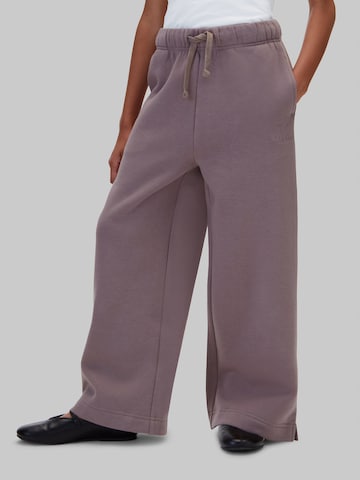 Calvin Klein Jeans Wide leg Παντελόνι σε λιλά: μπροστά