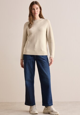 CECIL Two-Tone Pullover mit Struktur in Beige