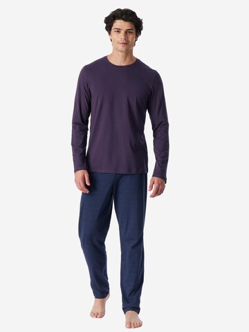 SCHIESSER Pyjama lang 'Casual Essentials'‌ in Lila