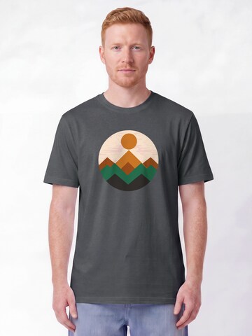 Watapparel Shirt 'Geometric Landscape 2' in Grey: front