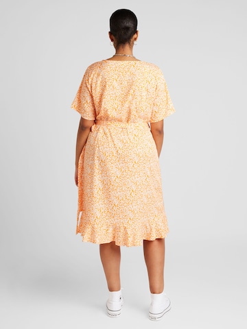 ONLY Carmakoma Obleka 'LIVIA' | oranžna barva