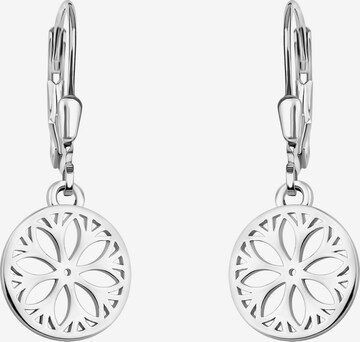 Sofia Milani Ohrringe 'Flower Circle' in Silber: Vorderseite