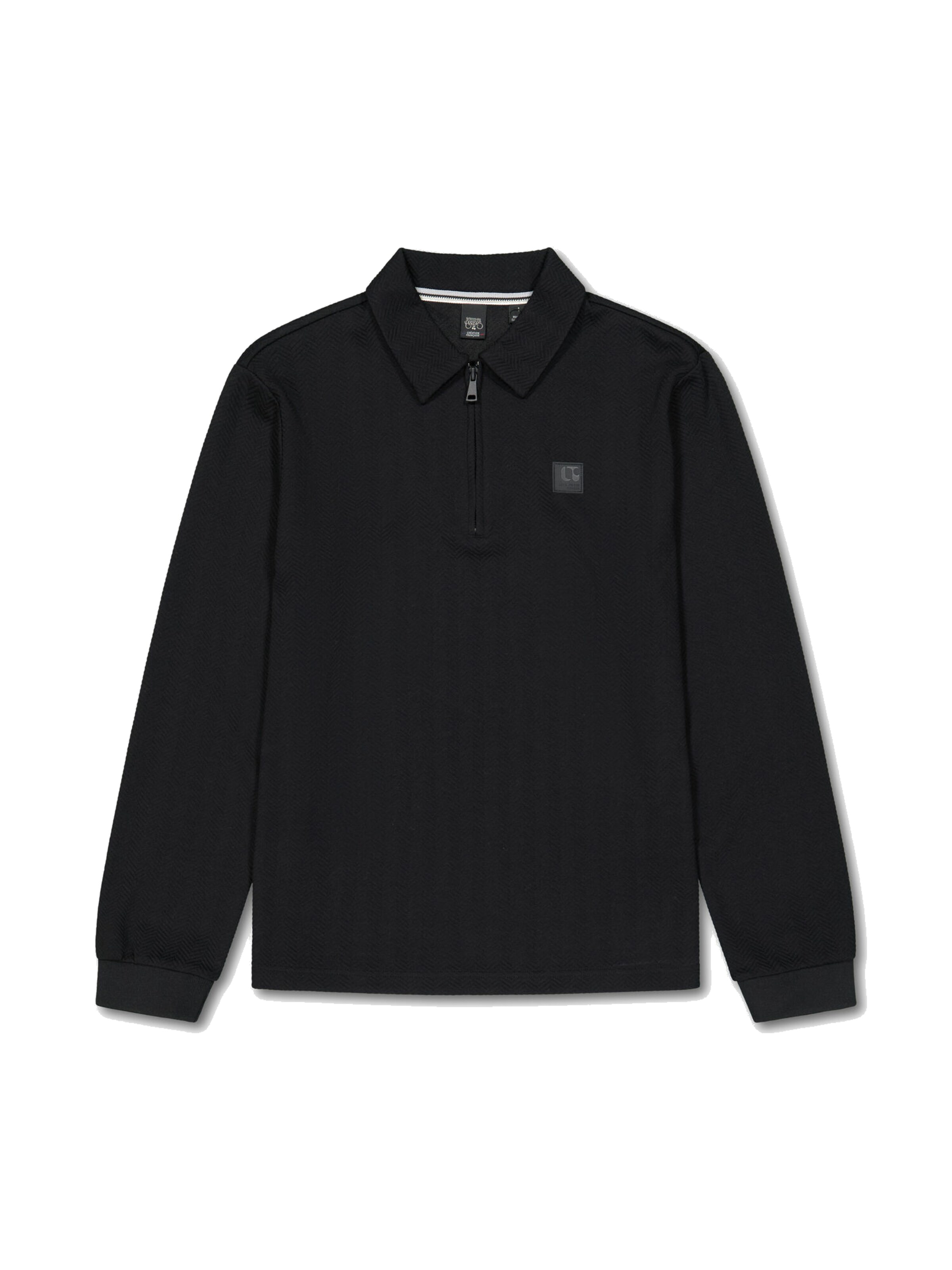 Le Temps Des Cerises Shirt 'Odevis' in Zwart: voorkant