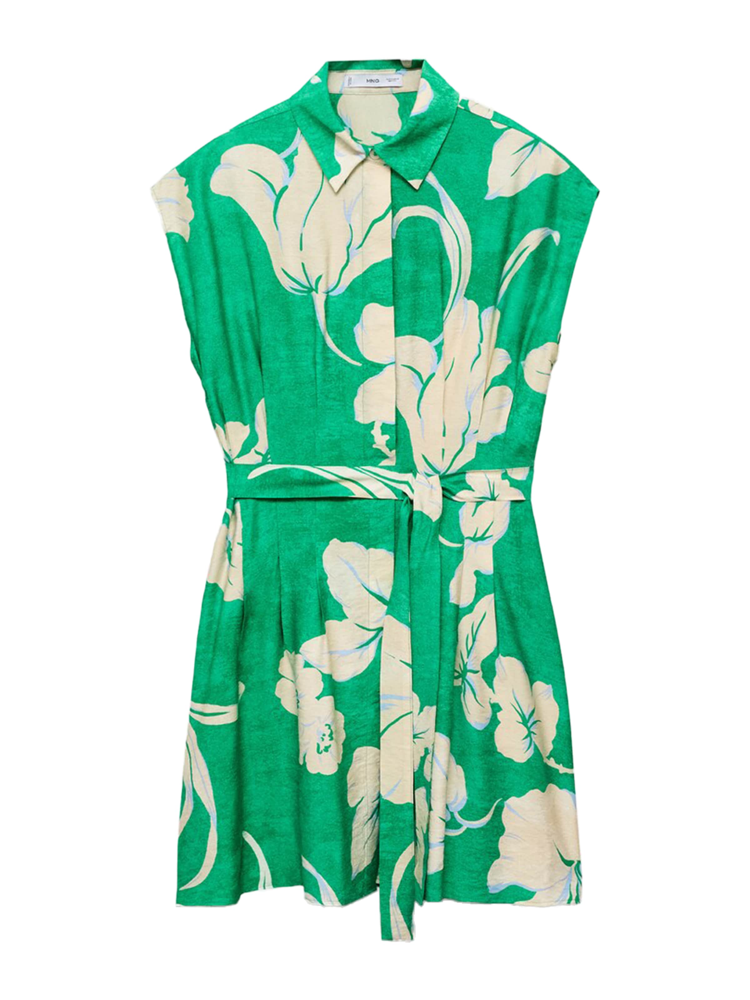 MANGOKošulja haljina 'FLOR' - zelena boja: prednji dio