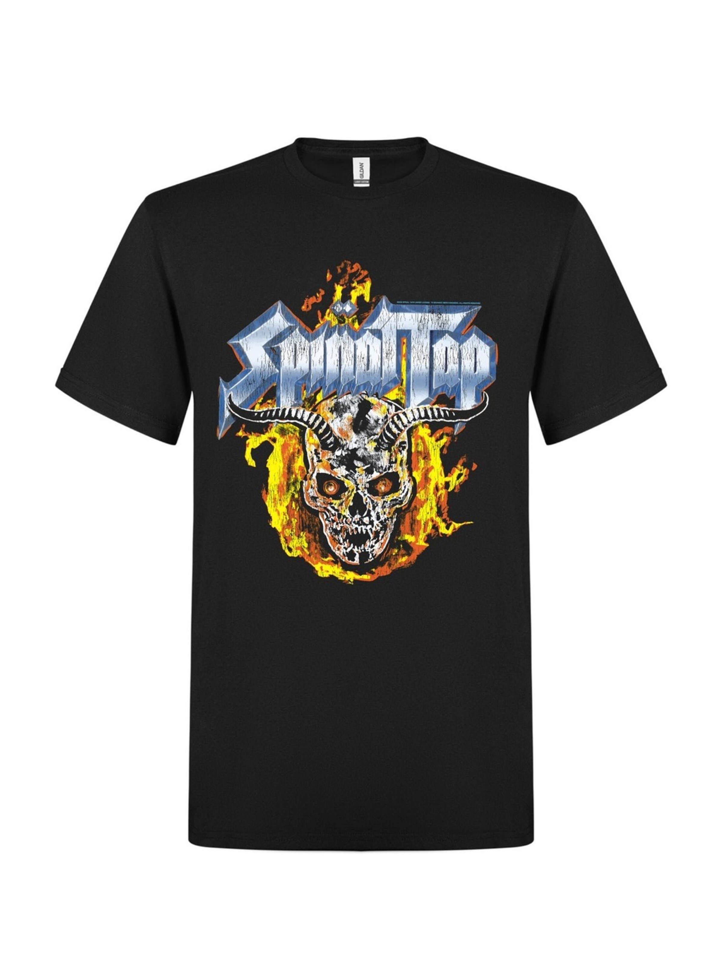 Maglietta 'Spinal Tap Skull With Horns T-Shirt' di Rockshirts in nero: frontale