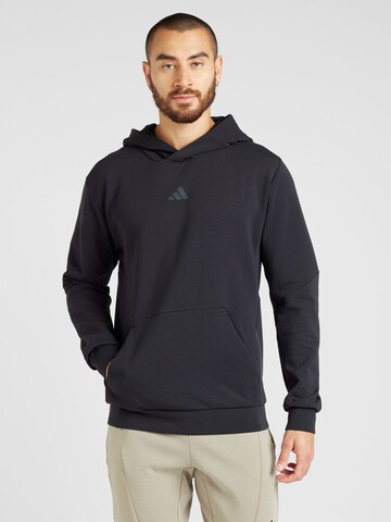 ADIDAS PERFORMANCE Αθλητική μπλούζα φούτερ 'Designed For Training' σε μαύρο: μπροστά