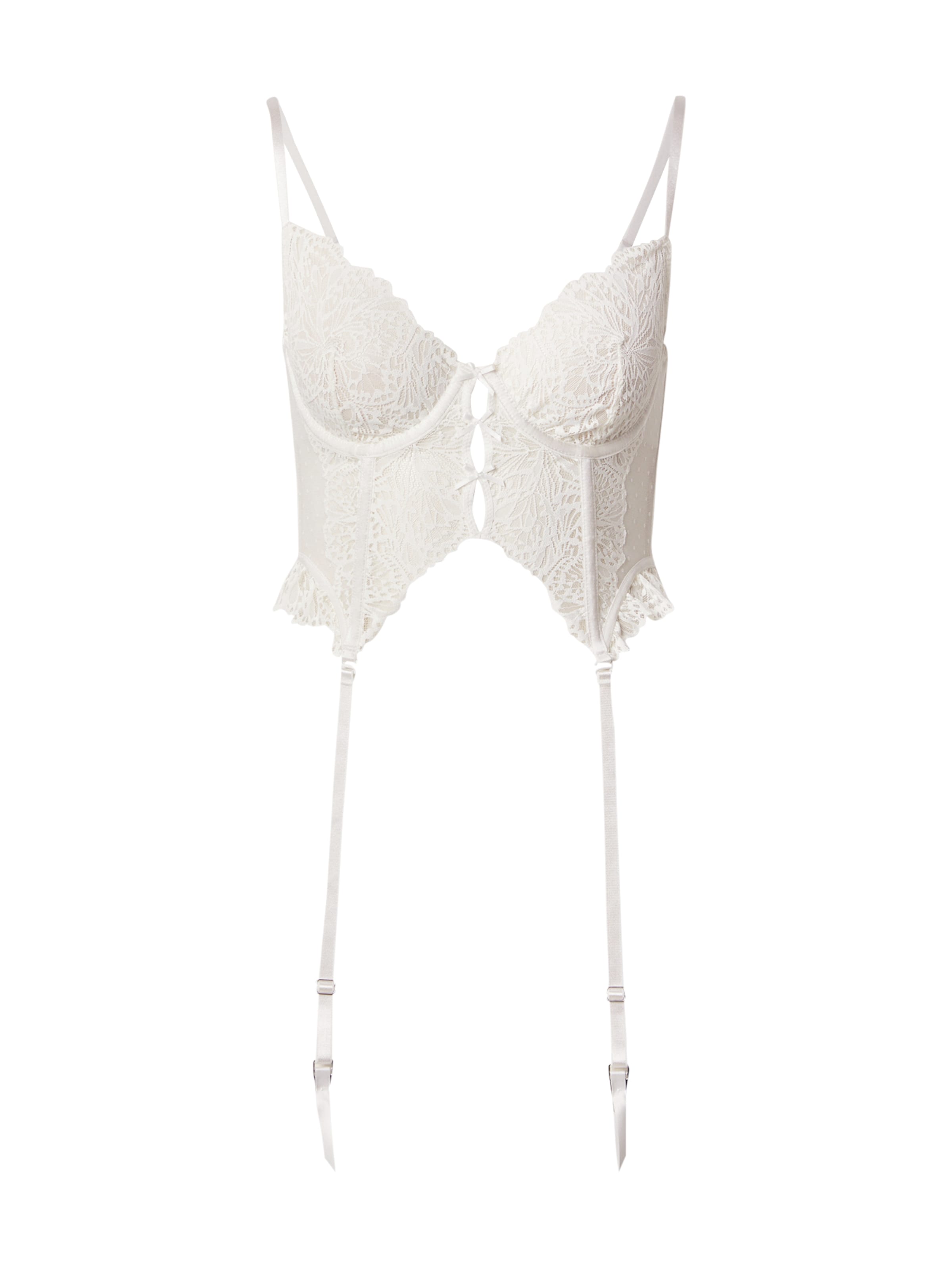 Hunkemöller Корсаж 'Posie' в бяло: отпред