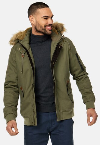 INDICODE JEANS Winter Jacket 'Pennington' in Green
