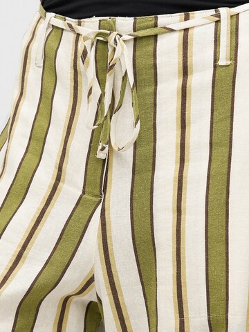 TOPSHOP Wide leg Pants 'CLEO' in Green