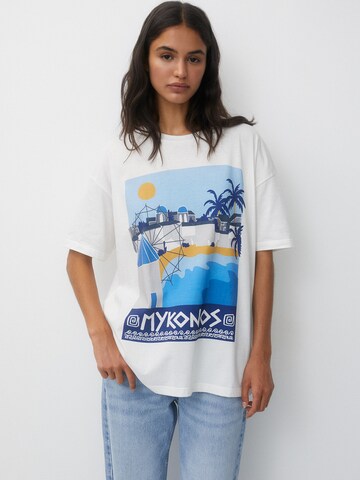 Pull&Bear T-Shirt in Weiß: Vorderseite