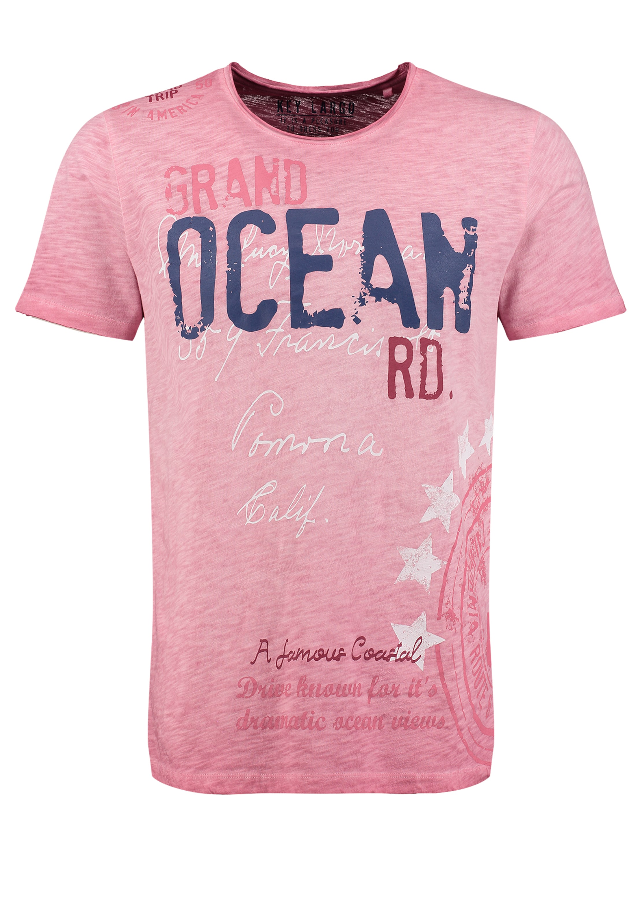 Key Largo T-shirt 'KLOcean' i rosa: framsida