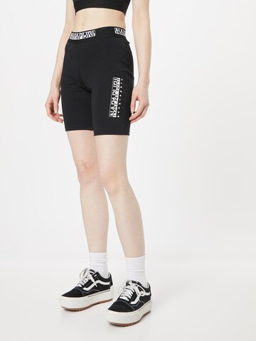 NAPAPIJRI Skinny Pants in Black: front