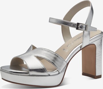 TAMARIS Strap sandal in Silver: front