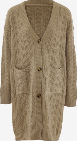 CAILYN Knit Cardigan in Beige: front