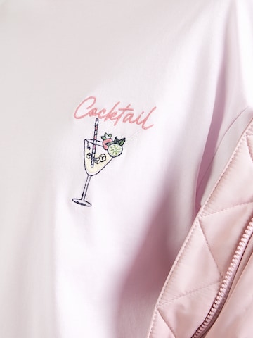 PIECES Póló 'PCELOISE' - rózsaszín