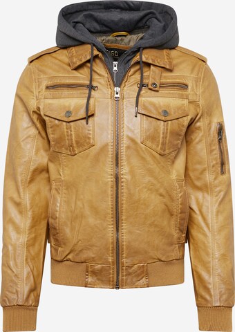 Coupe regular Veste mi-saison 'Aaron' INDICODE JEANS en beige : devant