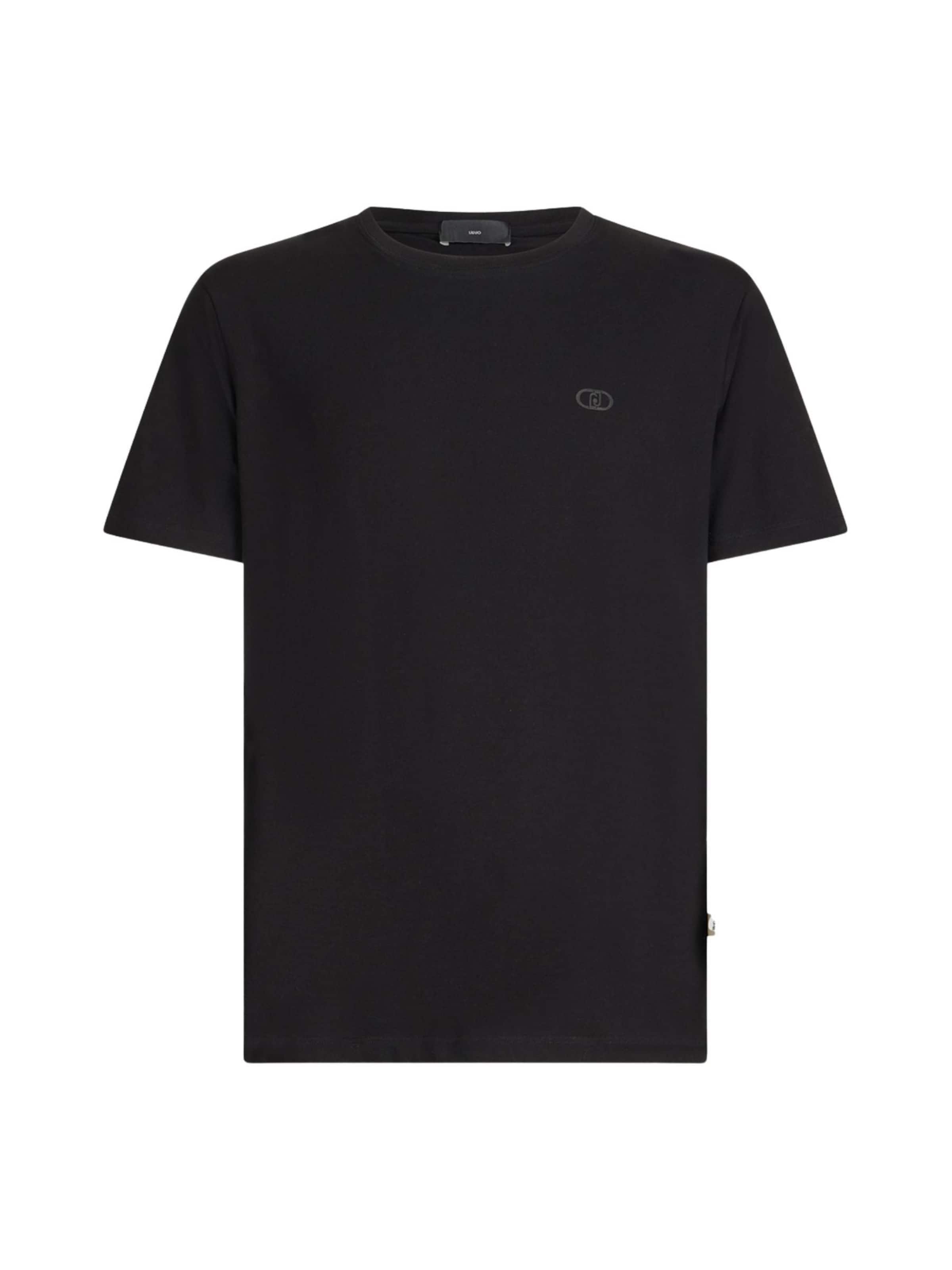 T-Shirt 'LIU JO UOMO T-SHIRT BASICCONTRA T-SHIRT' Liu Jo en noir : devant