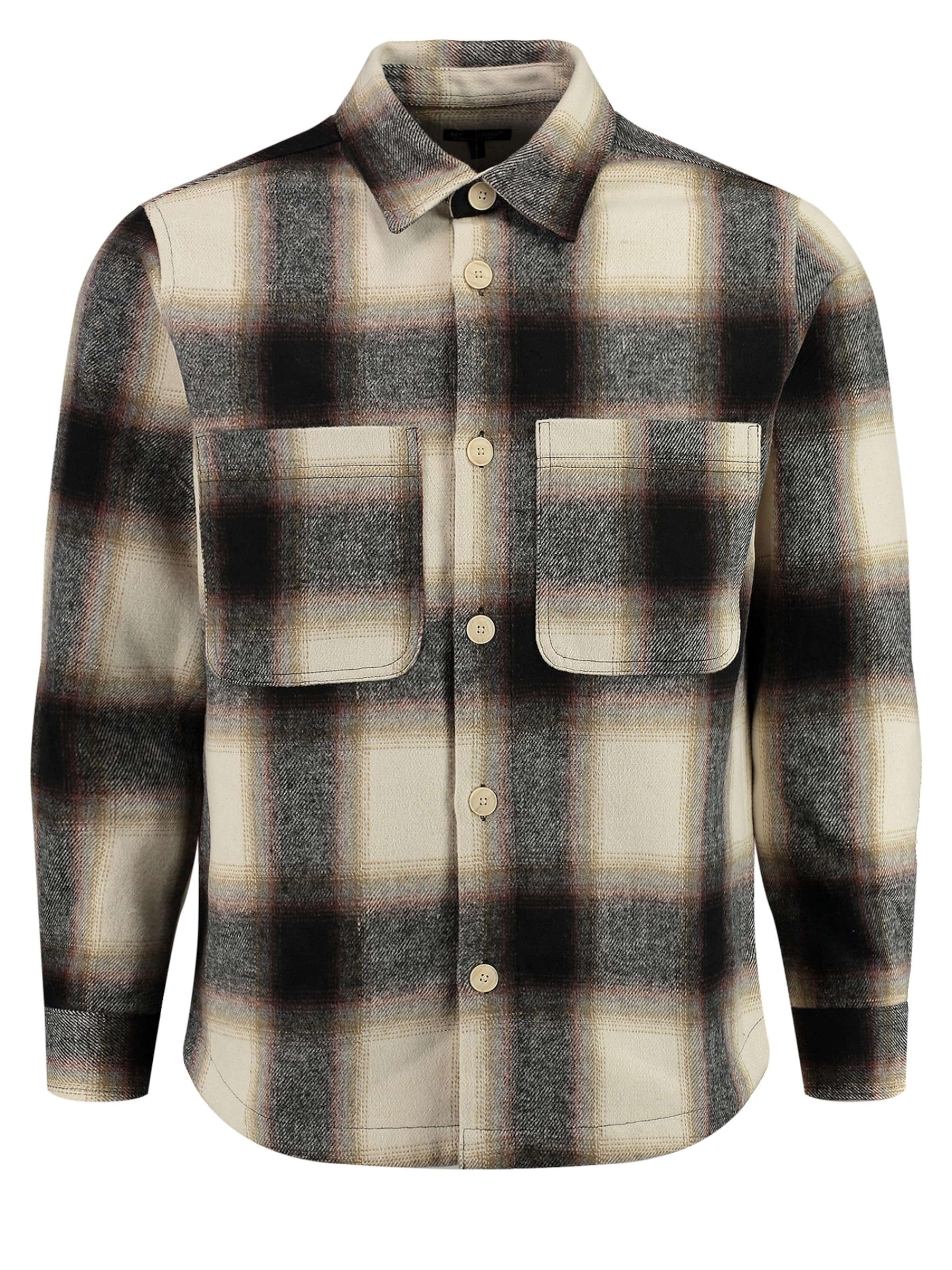 Key Largo Regular fit Button Up Shirt 'LUGANO' in Beige: front