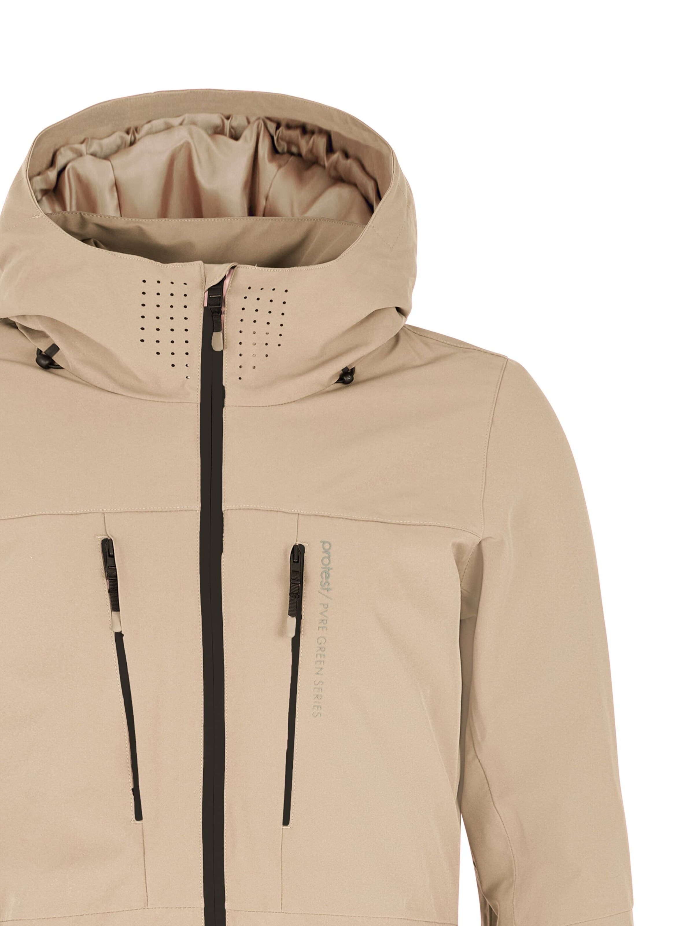PROTEST Athletic Jacket 'PRTBEVERLY' in Beige