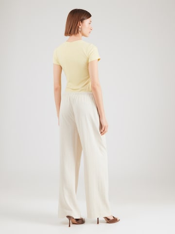 MSCH COPENHAGEN Wide leg Byxa 'Daria' i beige